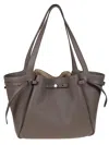 Tory Burch Romy Shoulder Bag In Soft Textured Leather In Gray