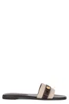 Tory Burch Beige Cotton Ovine Leather Rubber Thermoplastic Polyurethane Sandals In Neutral