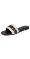 Tory Burch Beige Cotton Ovine Leather Rubber Thermoplastic Polyurethane Sandals In Neutral