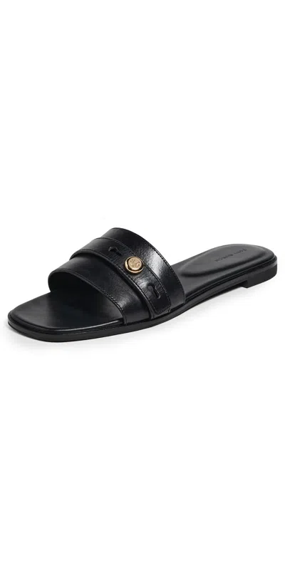 TORY BURCH ROMY SLIDES PERFECT BLACK