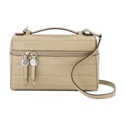Tory Burch Romy Slim Top Handle Purse -  - Leather - Beige