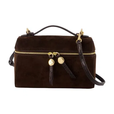 Tory Burch Romy Slim Top Handle Purse -  - Leather - Brown