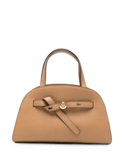 Tory Burch Romy Small Bauletto Top Tote Bag In Brown