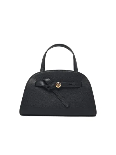 Tory Burch 'romy' Small Black Lear Top Case