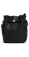 Tory Burch Small Romy Leather Shoulder Bag In Black