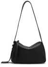 Tory Burch Romy Small Leather Grained Leather Shoulder Bag In Black