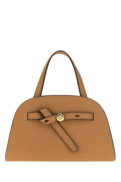Tory Burch Romy Small Leather Satchel In Tiramisu