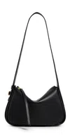 Tory Burch Romy Leather Shoulder Bag In Black