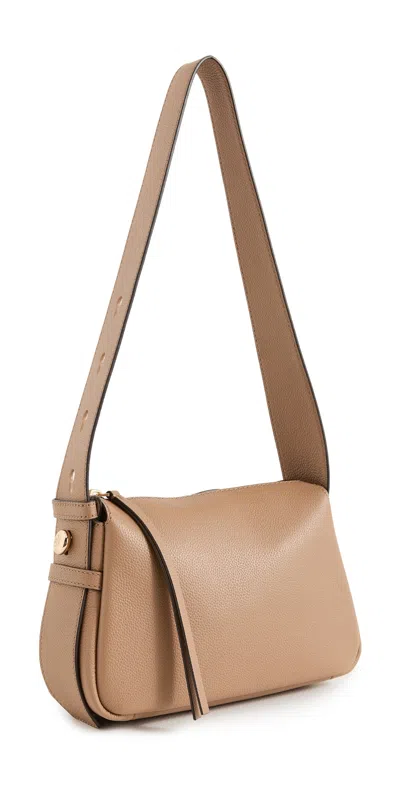 Tory Burch Romy Small Shoulder Bag Tiramisu In Brown