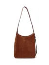 Tory Burch Romy Small Suede Bag In Brown