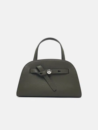 Tory Burch 'romy' Small Top Case In Green Leather