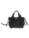 Tory Burch Romy Pebbled Satchel With Removable Shoulder Strap In Black