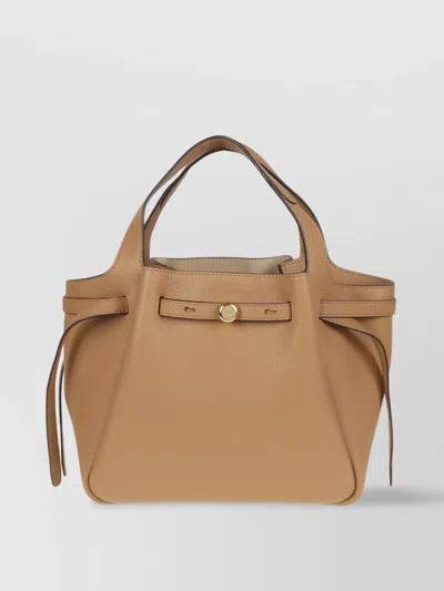 TORY BURCH ROMY STRUCTURED LEATHER TOTE BAG