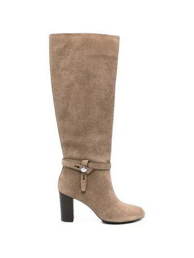 Tory Burch Romy Suede Boots In Brown