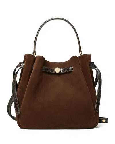 TORY BURCH ROMY SUEDE BUCKET BAG