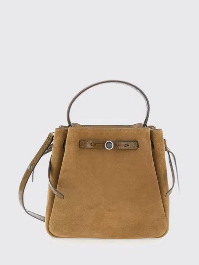 Tory Burch Romy Suede Bucket Handbag In Stone