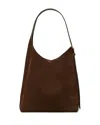 Tory Burch Romy Suede Hobo Bag In Brown