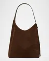 Tory Burch Romy Suede Hobo Bag In Brown