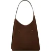 Tory Burch Romy Suede Hobo Bag In Brown