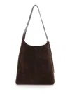 Tory Burch Romy Suede Hobo Bag Dark Cocoa In Brown
