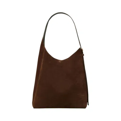 Pre-owned Tory Burch Romy Suede Hobo Bag 'dark Cocoa' | Brown | Women's Size Onesize