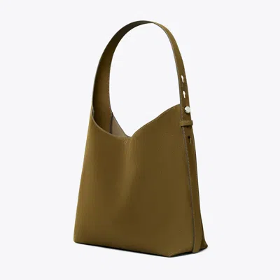 Tory Burch Romy Suede Hobo Bag In Green