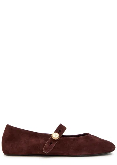 Tory Burch Romy Suede Mary Jane Flats In Multi