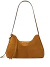 Tory Burch Romy Suede Leather Shoulder Bag In Brown