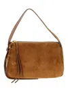 Tory Burch Romy Suede Shoulder Bag In Brown