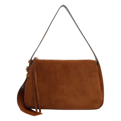 TORY BURCH ROMY SUEDE SHOULDER BAG