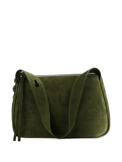Tory Burch Romy Suede Shoulder Bag "stone" In Pink