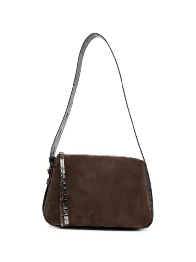 Tory Burch Romy Suede Shoulder Bag In White