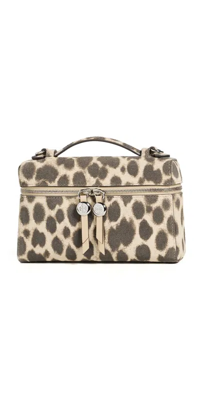 Tory Burch Romy Suede Slim Top Handle Bag Cheetah Spots