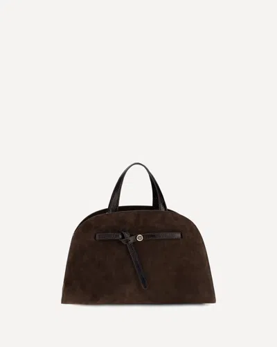 Tory Burch Romy Suede Top Handle Bag In Pink