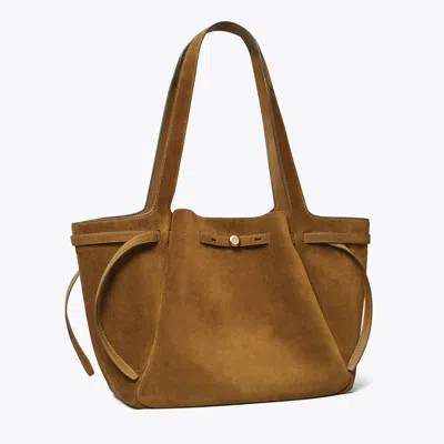 Tory Burch Romy Suede Tote In Brown