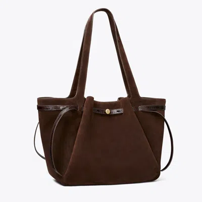 Tory Burch Romy Suede Tote In Brown