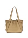 Tory Burch Beige Leather Handbag In Brown