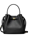 Tory Burch Bucket Bag With Top Handle And Gold-tone Hardware In Black