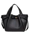 Tory Burch Romy Pebbled Satchel With Removable Shoulder Strap In Black