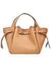 Tory Burch Romy Tote Leather Handbag Color Tiramisu In Brown