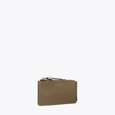 Tory Burch Romy Zip Card Case In Brown