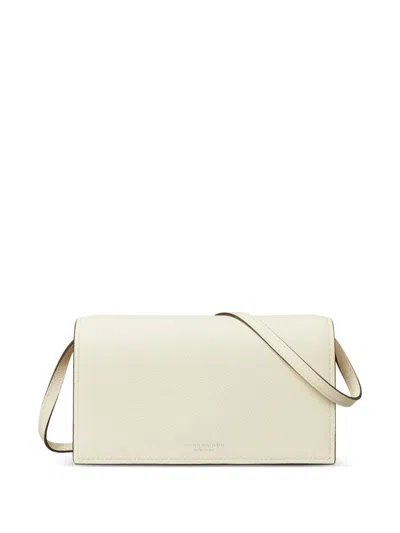 Tory Burch Romy Zip Fastening Cross Body Bags In Neutral