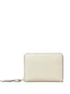 Tory Burch Romy Zip Fastening Medium Wallet In Neutral