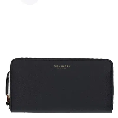Tory Burch Romy Zip Leather Continental Wallet In ["black"]