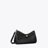 Tory Burch Romy Zip Top Leather Crossbody Bag In Black
