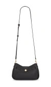 Tory Burch Romy Black Shoulder Bag With Removable Shoulder Strap And Logo Plaque On The Front In Leather Woman In Black