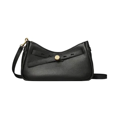 Pre-owned Tory Burch Romy Zip Top Crossbody 'black' | Women's Size Onesize