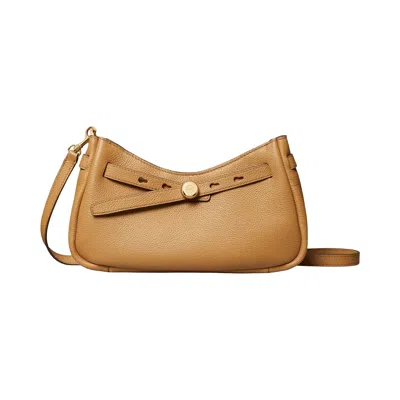 Pre-owned Tory Burch Romy Zip Top Crossbody 'tiramisu' | Tan | Women's Size Onesize