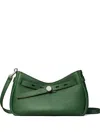 Tory Burch Romy Zip-up Cross Body Bag In Green