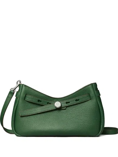 Tory Burch Romy Zip-up Cross Body Bag In Green